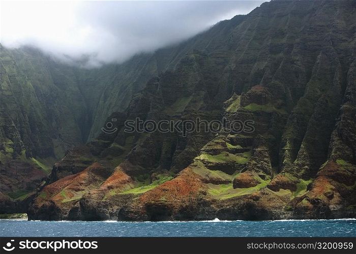 Panoramic view of the sea, Na Pali Coast State Park, Kauai, Hawaii Islands, USA