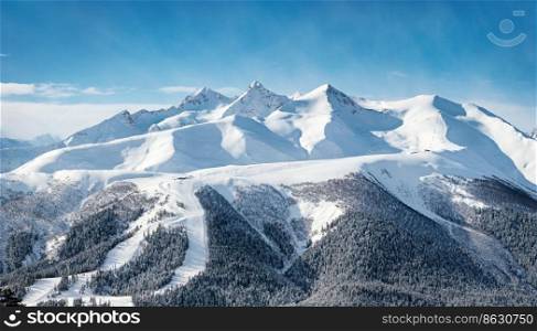 Panoramic view of the ski resort