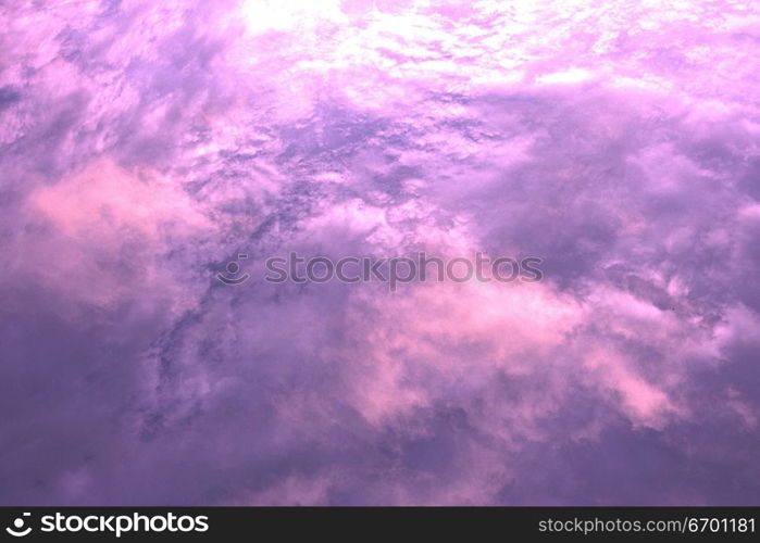 Panoramic view of the sky at dusk