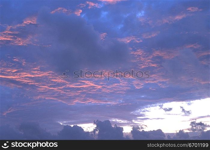 Panoramic view of the sky at dusk