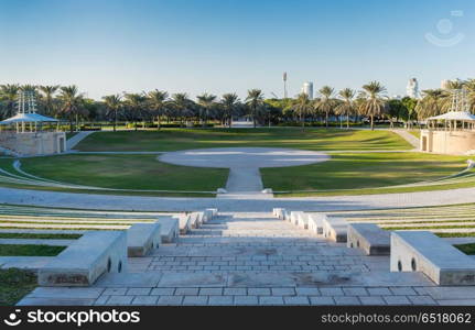 Panoramic view of the Zabeel Park in Dubai