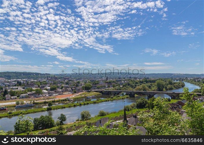 Panoramic view of Trier Rhineland Palatinate Germany.. Panoramic view of Trier Rhineland Palatinate Germany