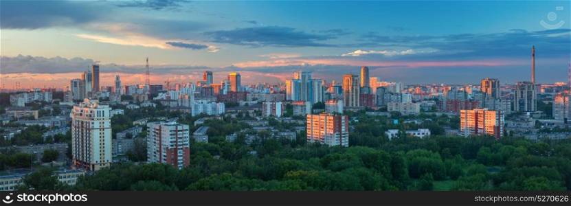 panoramic view of Yekaterinburg, Russia