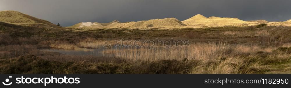 Panoramic View on the North Frisian Island Amrum in Germany