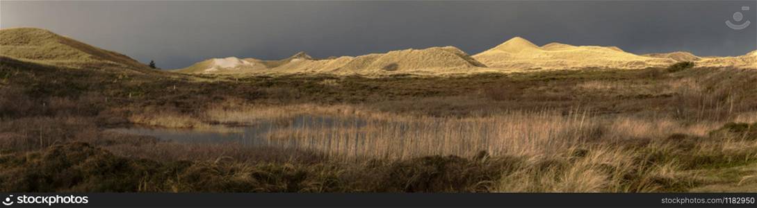 Panoramic View on the North Frisian Island Amrum in Germany