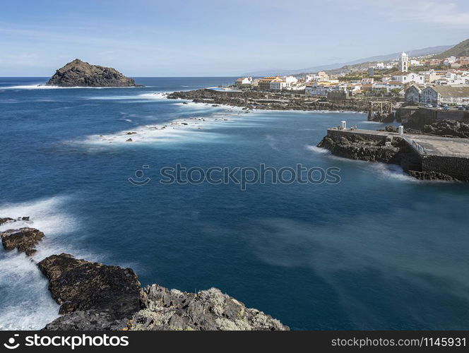 panoramic view over Garachico Village on Tenerife, Canary Islands, Spain