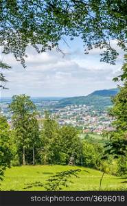 Panoramic view to a city in Germany