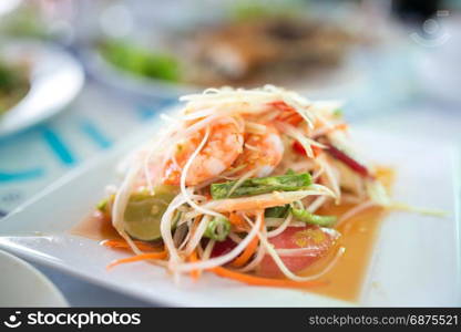 papaya salad with shrimp