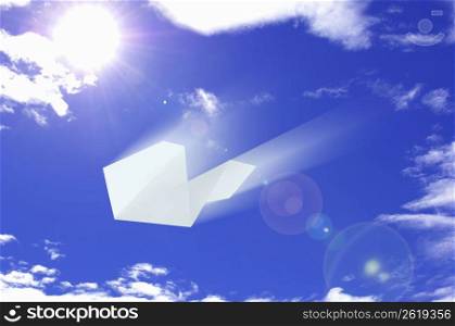 Paper airplane and Blue sky