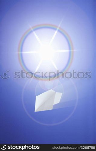 Paper airplane and Blue sky