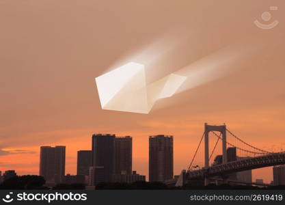 Paper airplane and Sunset