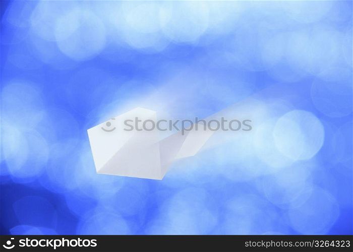 Paper airplane and Water drop