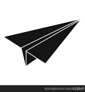 Paper airplane icon. Simple illustration of paper airplane vector icon for web. Paper airplane icon, simple style