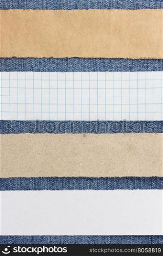 paper and jeans texture as background