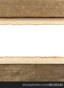 paper and wood texture isolated on white background