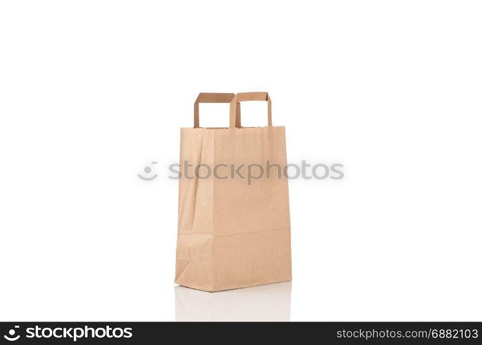 paper bag isolated on a white background