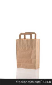 paper bag isolated on a white background