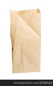 Paper bag isolated on white background with clipping path