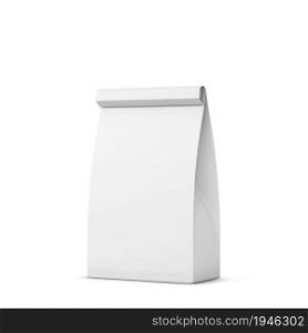Paper bag packaging mockup. 3d illustration isolated on white background