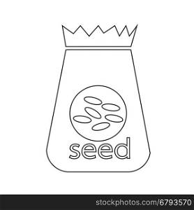 Paper Bag Seed icon illustration design