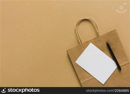 paper bag with blank paper