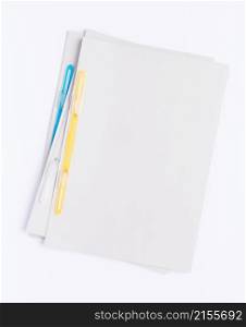 Paper blank sheet isolated on white background