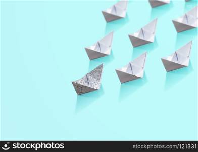 paper boat ship, different leadership concept