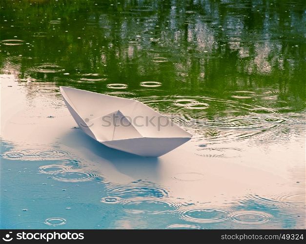 Paper Boat, Stop Global Warming Message, Concept