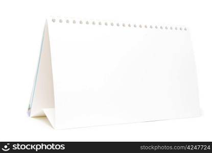 paper calendar isolated on white background
