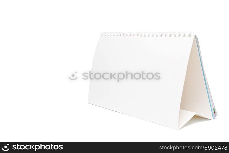 paper calendar isolated on white background