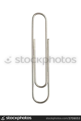 Paper clip isolated on white background