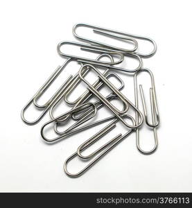 Paper clip isolated on white background