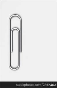 Paper clip on white background