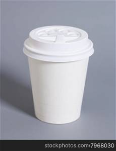 Paper Coffee Cup isolated on gray
