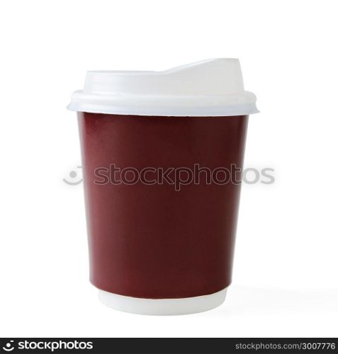 paper coffee cup with clipping path