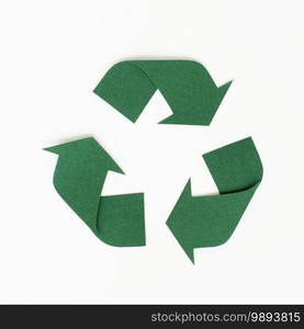 Paper craft design of recycle icon