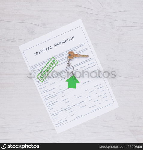 paper credit request with green stamp