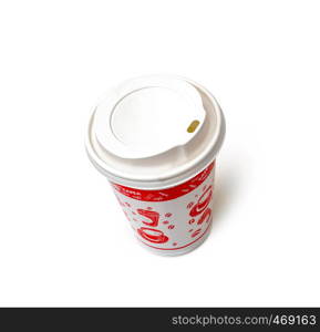 Paper cup for coffee, tea isolated on white background. Paper cup for coffee, tea on white background