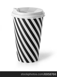 Paper cup isolated on white background with clipping path. Paper cup isolated