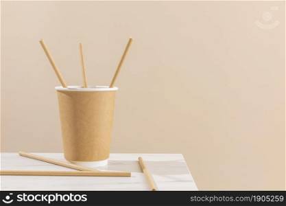 paper cup straws arrangement. Beautiful photo. paper cup straws arrangement