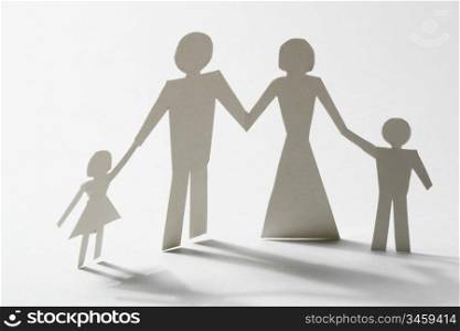 Paper cut out family