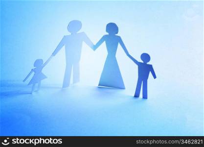 Paper cut out family