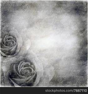 Paper elegant background with roses