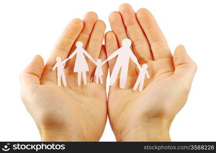 paper family in hands