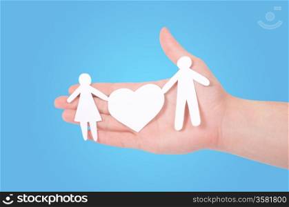 paper family in hands