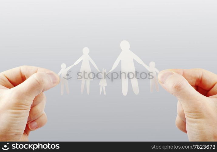 paper family in hands