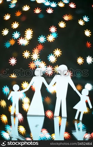 paper family in world of love