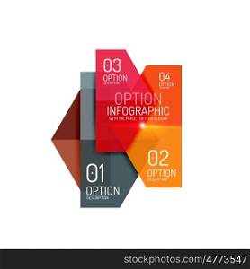 Paper geometric abstract infographic layouts. Paper geometric abstract infographic layouts. business templates