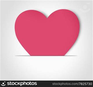 Paper heart with copy space