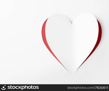 Paper heart with copy space